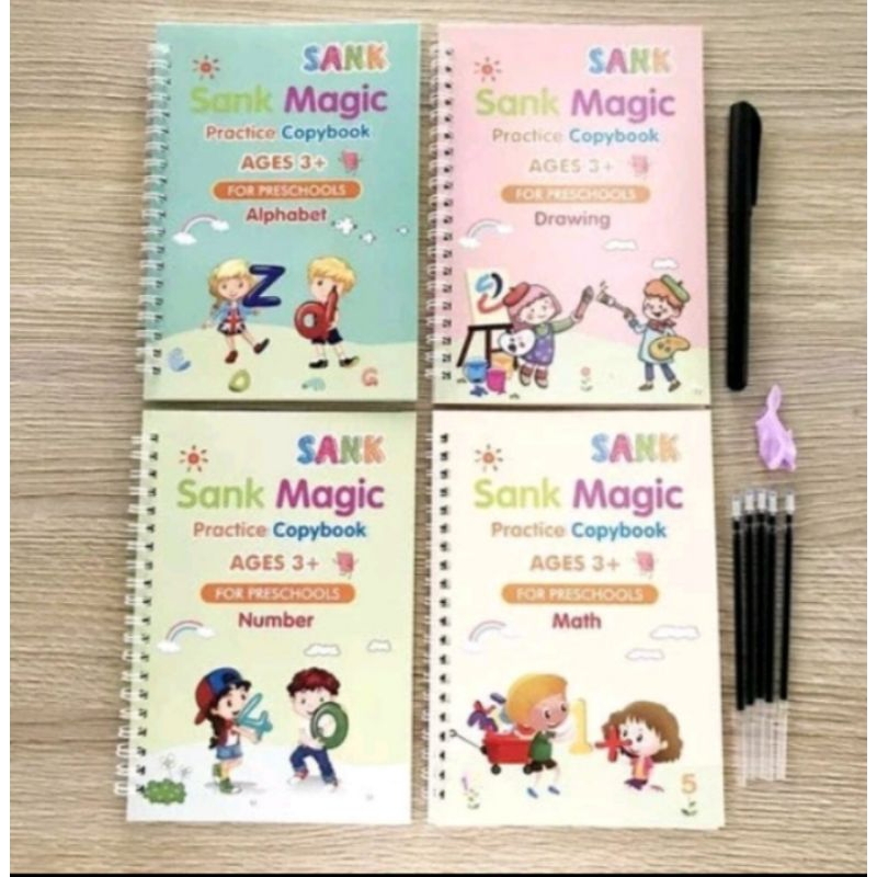 

BUKU belajar anak MAGIC 1 SET 4 BUKU sama PULPEN