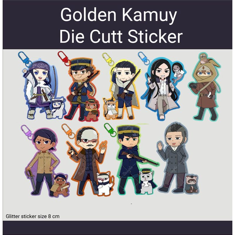 

Golden Kamuy Glitter Die Cutt Sticker MIN ORDER 30K