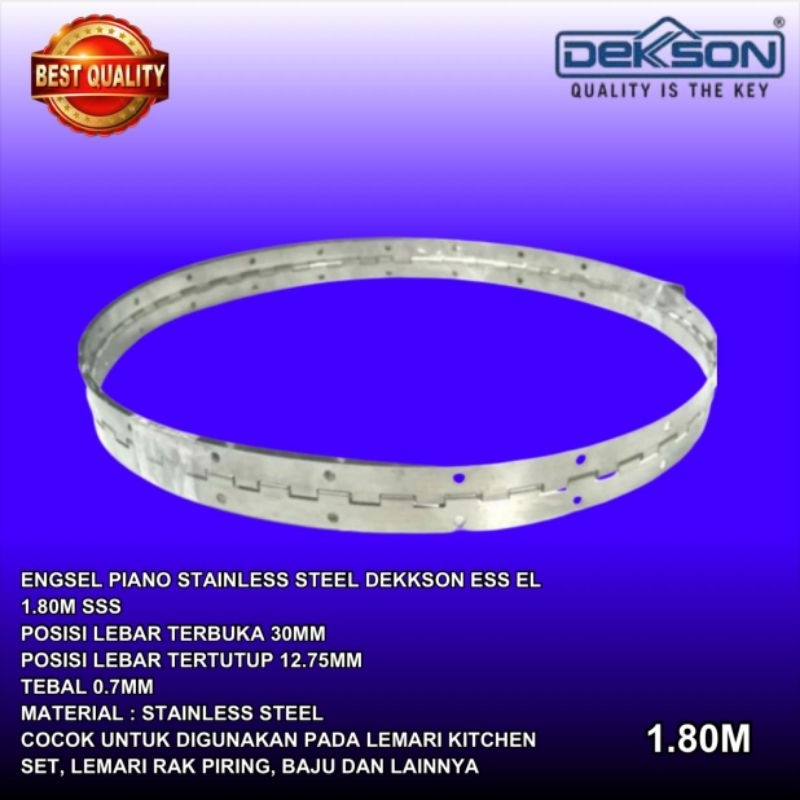 ENGSEL LEMARI/RAK PIRING STAINLESS PIANO DEKKSON ESS EL DKS 1.80M SSS