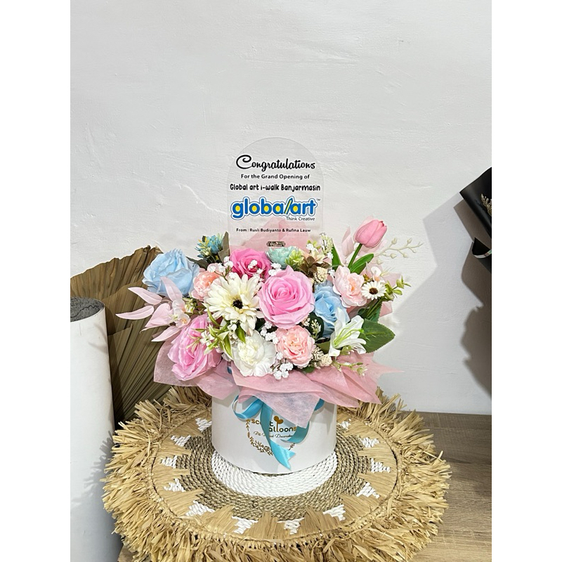 

Acrylic Flower Bloombox / Bunga Box Acrylic Bunga Ucapan Grand Opening