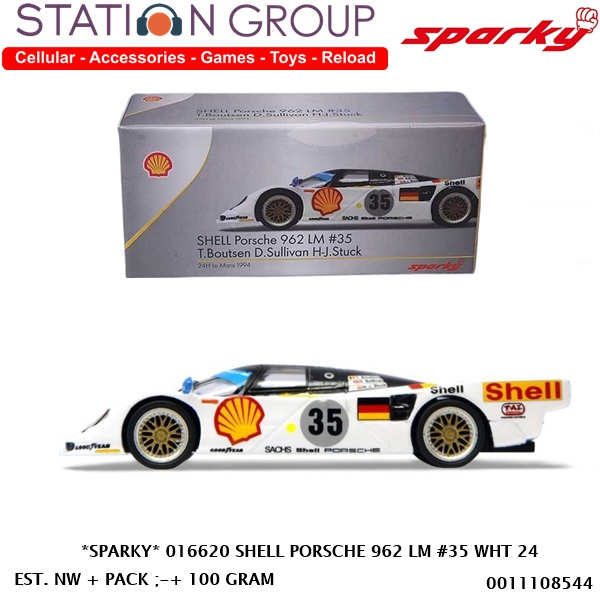 SPARKY 016620 SHELL PORSCHE 962 LM #35 WHITE 24 - DIECAST