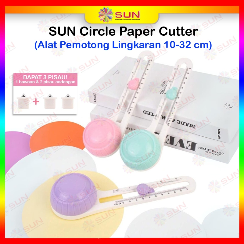 

H7Y Circle Cutter Premium 2 cm - 20 cm / 4 cm - 19 cm / 10 -32 cm Pisau Alat Potong Kertas Sticker