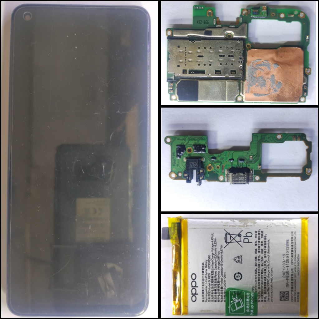 Sparepart Oppo Reno 5F CPH2217 - Mesin / LCD Frame / Baterai blp835 / Charger Board