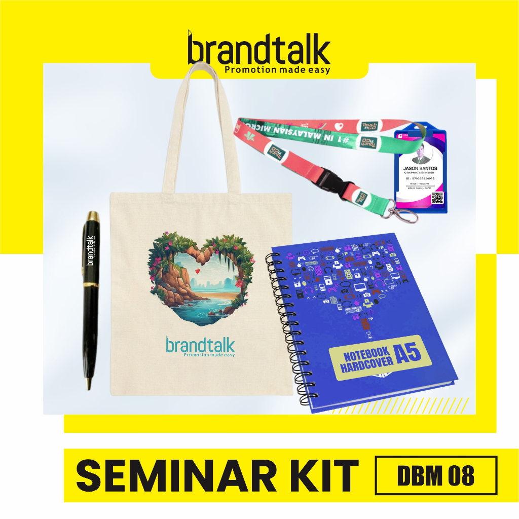 

Pulpen Besi Grafir, Notebook Hard Cover A5, Totebag Canvas Custom, Paket Lanyard - Paket Seminar Kit Custom - DBM 8