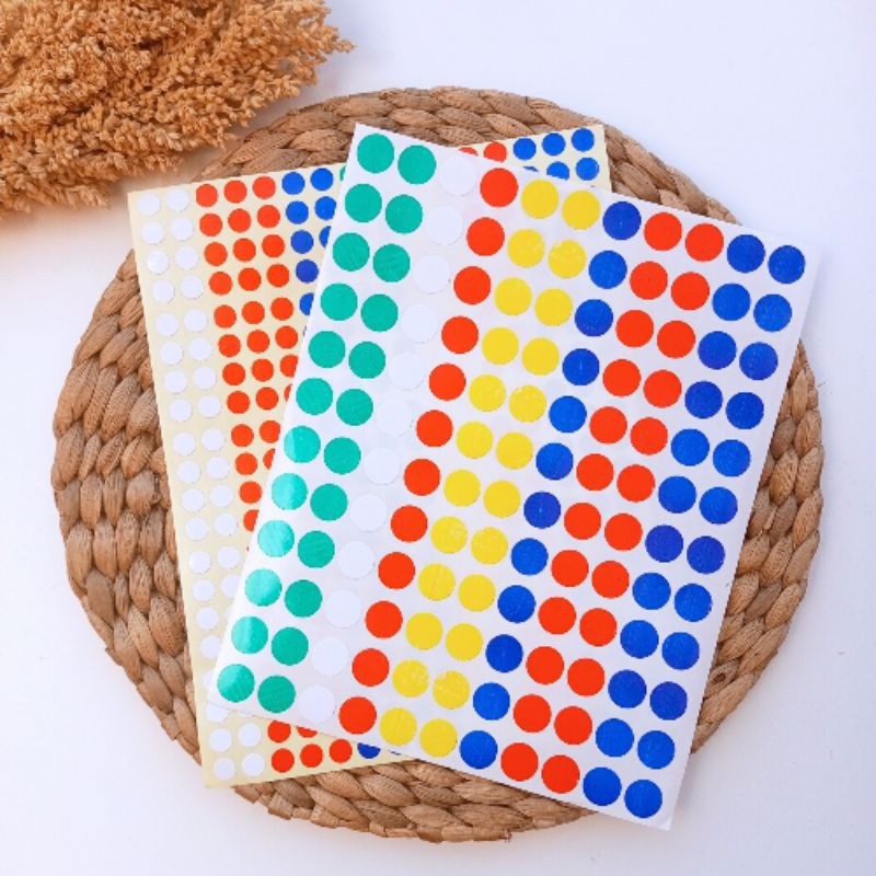 

LABEL STIKER DOT | STIKER BULAT | STIKER WARNA BULAT (HARGA SATU LEMBAR)