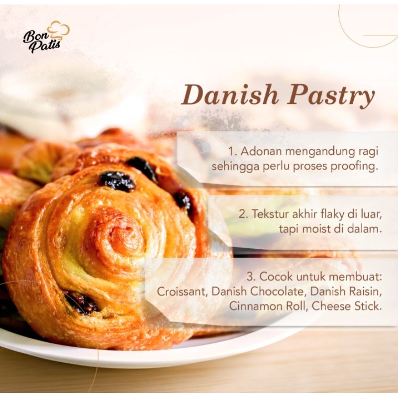 

RB Bonpatis Puff Pastry dan Danish Pastry Sheet 40 x 30 cm 15 lembar x 500 gr