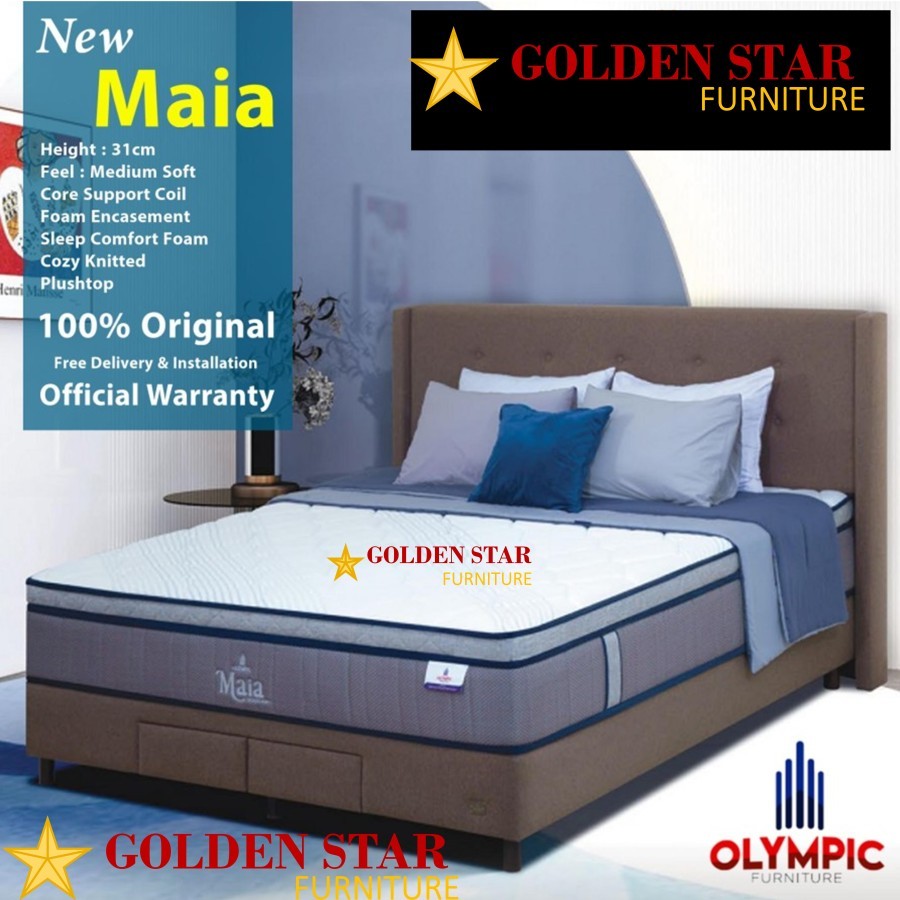 Kasur springbed / SET Spring Bed Olympic Maia Plush Top + Divan Laci HB Celina 120 1603 180 200 120x