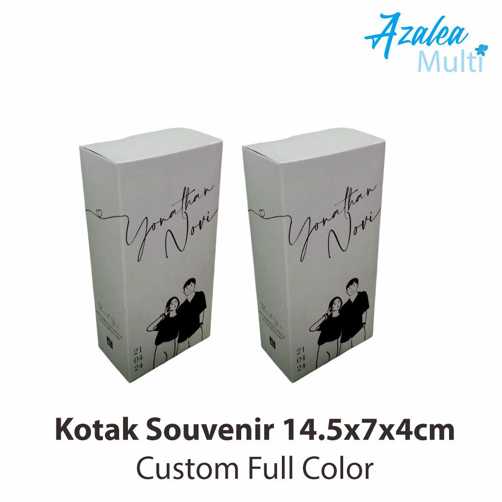 

Kotak Souvenir 14.5x7x4cm Custom Full Color Kemasan produk dus parfum box kaos