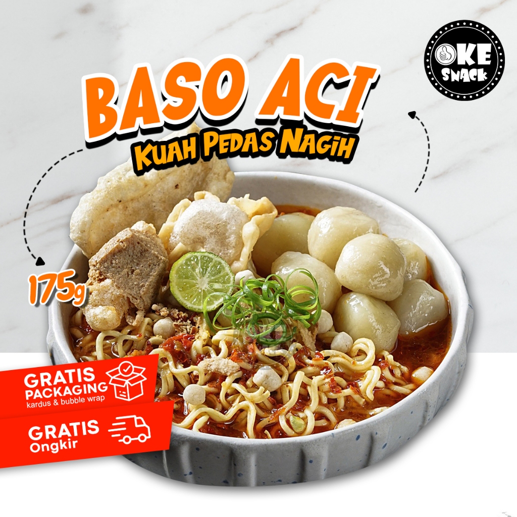 

Baso Aci Kuah Pedas Cikemam Bakso Aci Boci Instan Halal