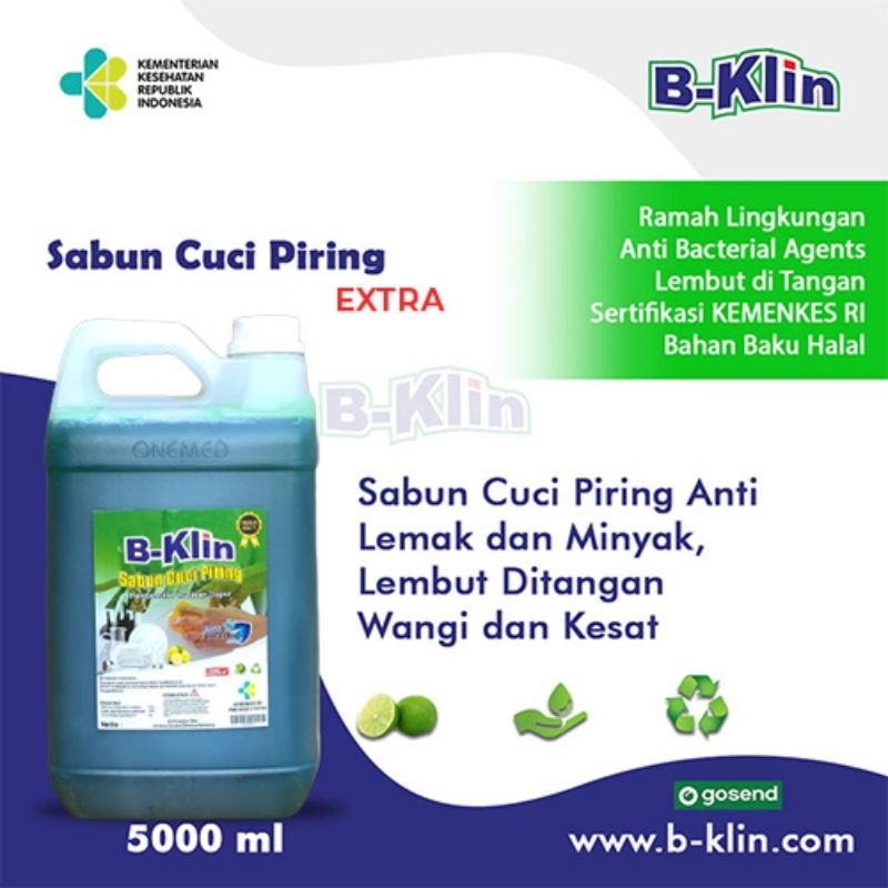 SABUN CUCI piring EKSTRA (B-klin) 5 LITER