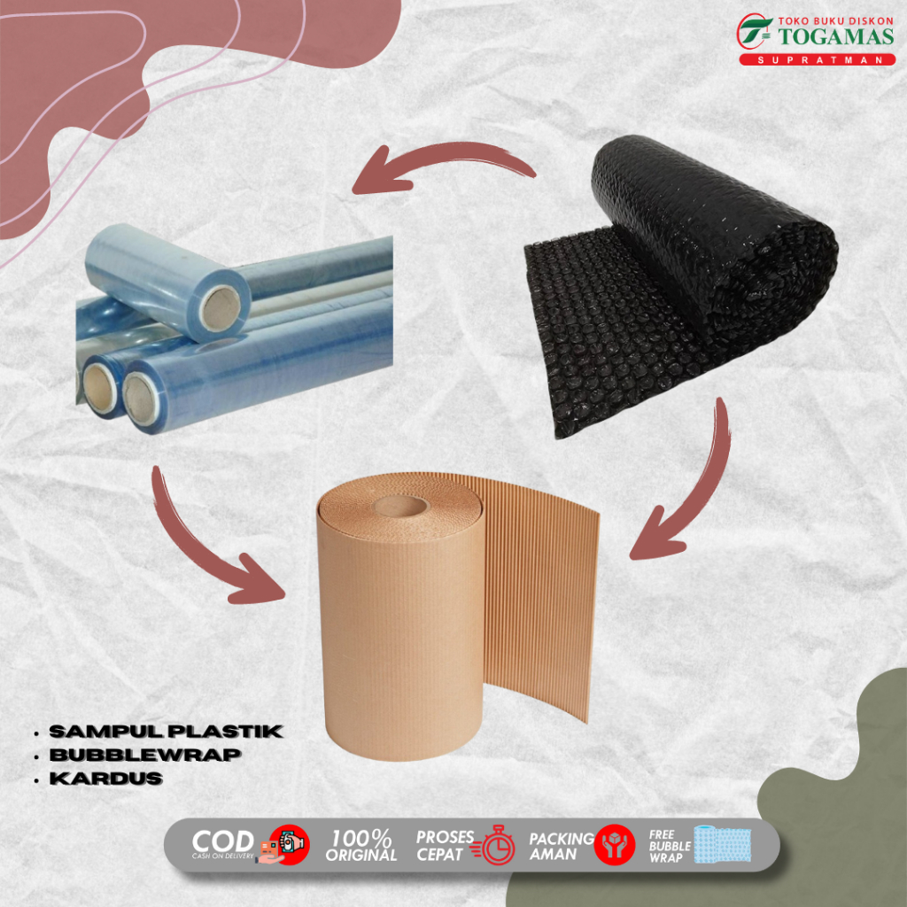 

SAMPUL PLASTIK // BUBBLEWRAP // PACKING KARDUS