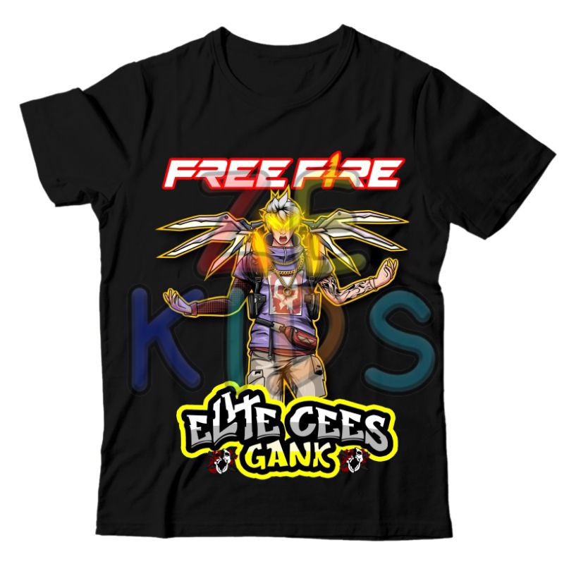 BISA COD FREE NAMA KAOS ANAK LOGO KARAKTER CHAR ELITE CEES GANK BAJU ANAK LOGO KARAKTER CHAR FF