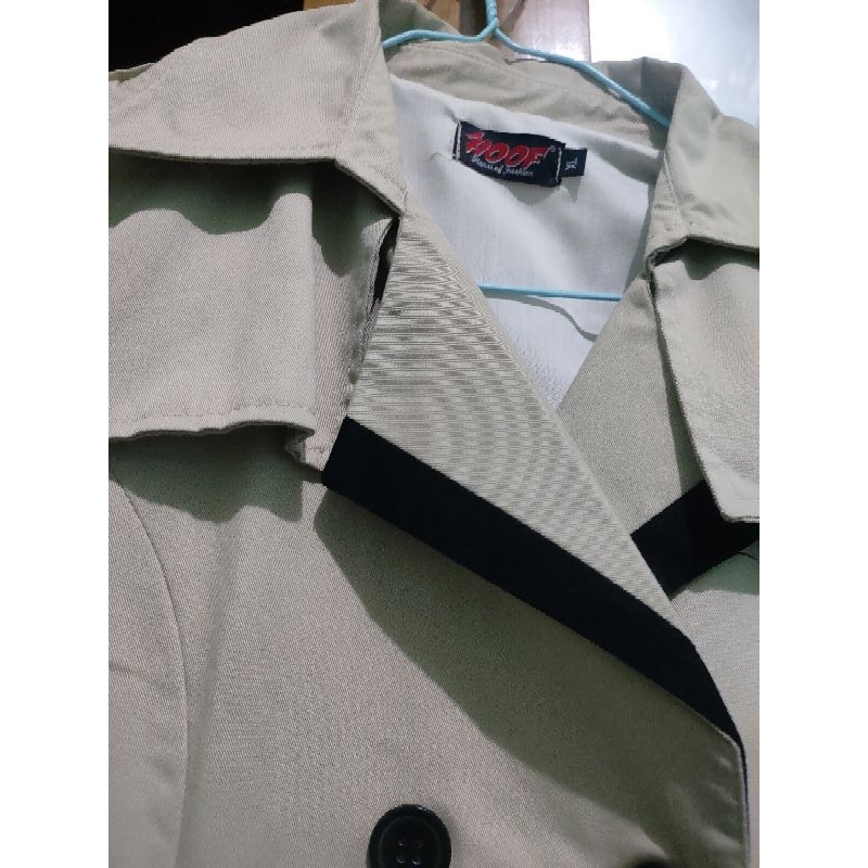 preloved long coat blazer korea katun ket = di deskripsi