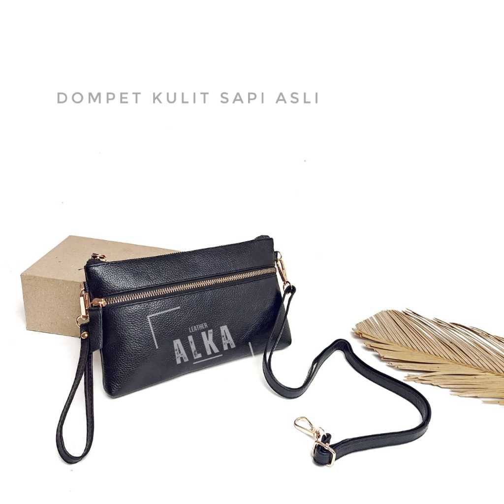 Tas Selempang Clutch Wanita Perempuan Kulit Asli Garut