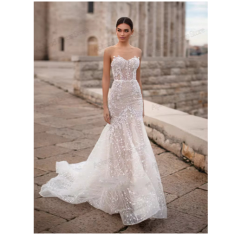 WEDDING DRESS SIMPLE ELEGANT WEDDING GOWN GAUN WEDDING