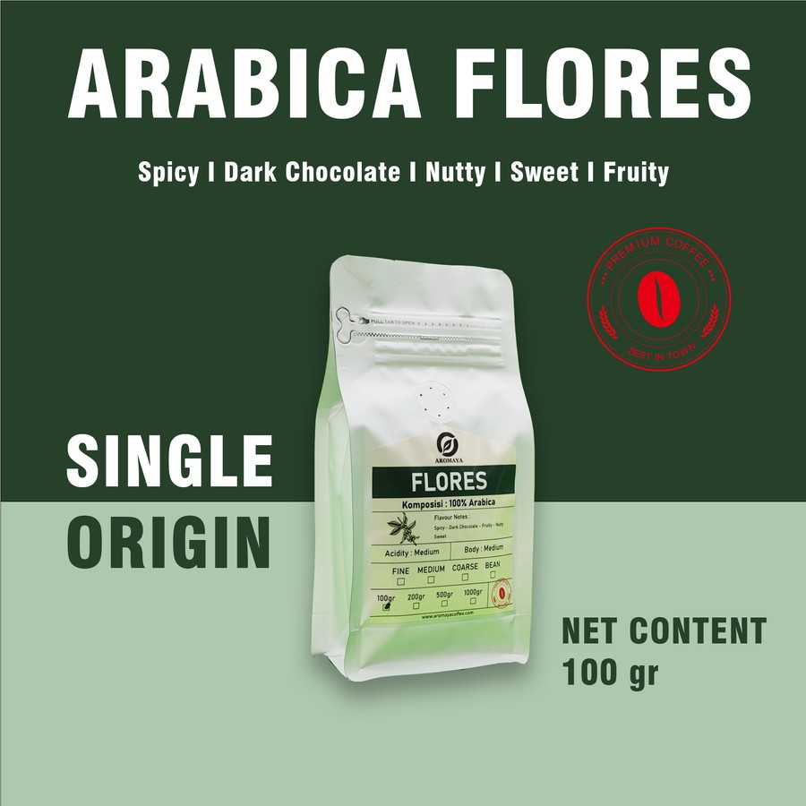 

AROMAYA Kopi Arabika Flores Arabica Coffee 100 gram