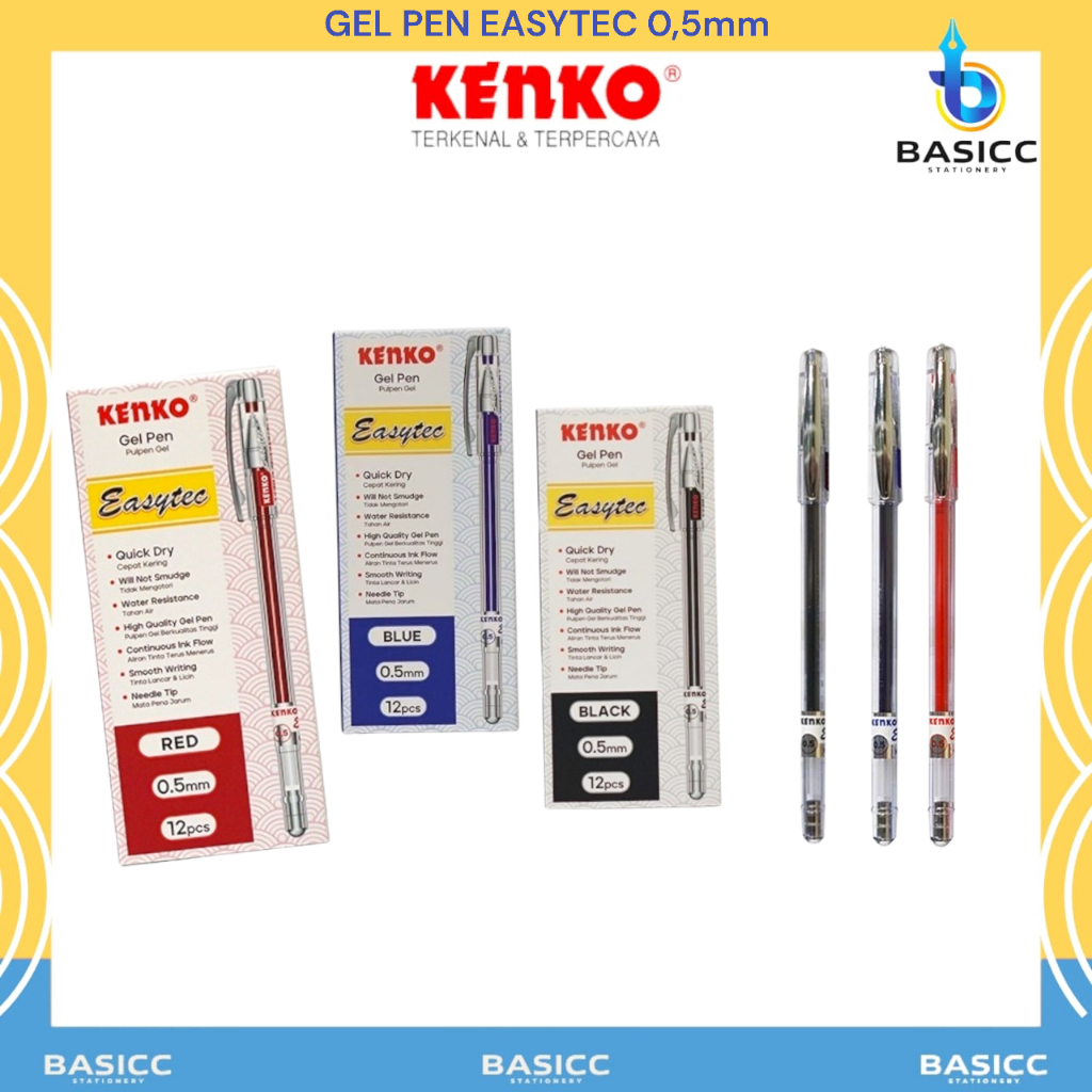 

Kenko Pulpen Gel Pen Easytec 0.5mm | @1Pcs
