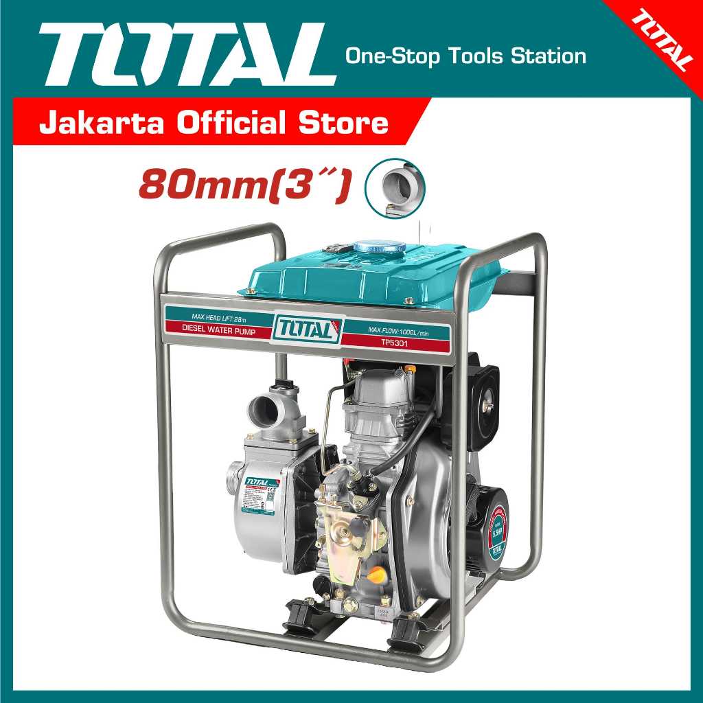 TOTAL Diesel water pump TP5301 Pompa air diesel