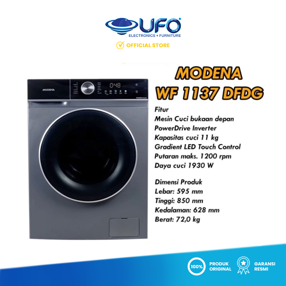 modena WF 1137 Mesin Cuci Front Loading