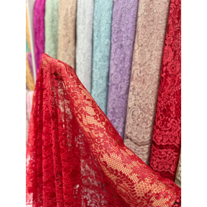 kain kebaya metalik france laminated premium super