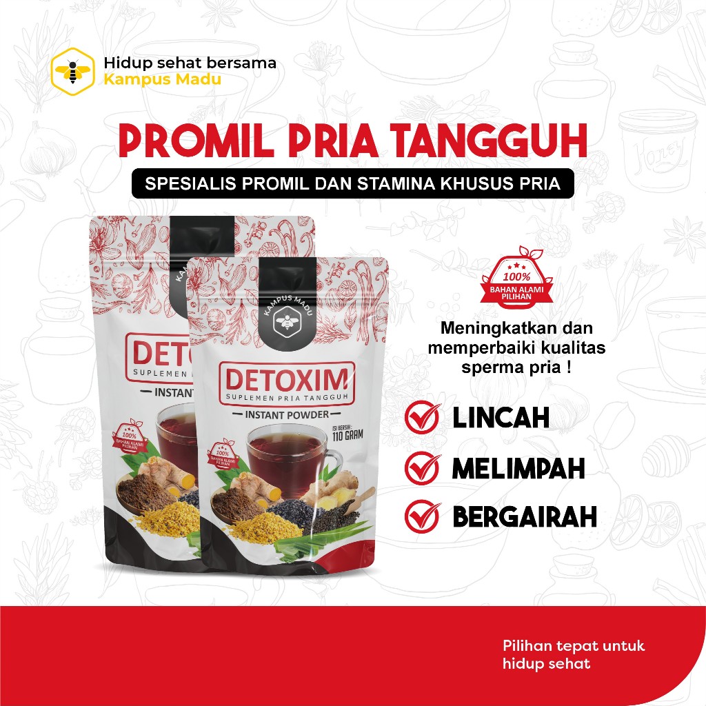 

DETOXIM PRIA TANGGUH / Promil JSR Suami / Tingkatkan Kesuburan