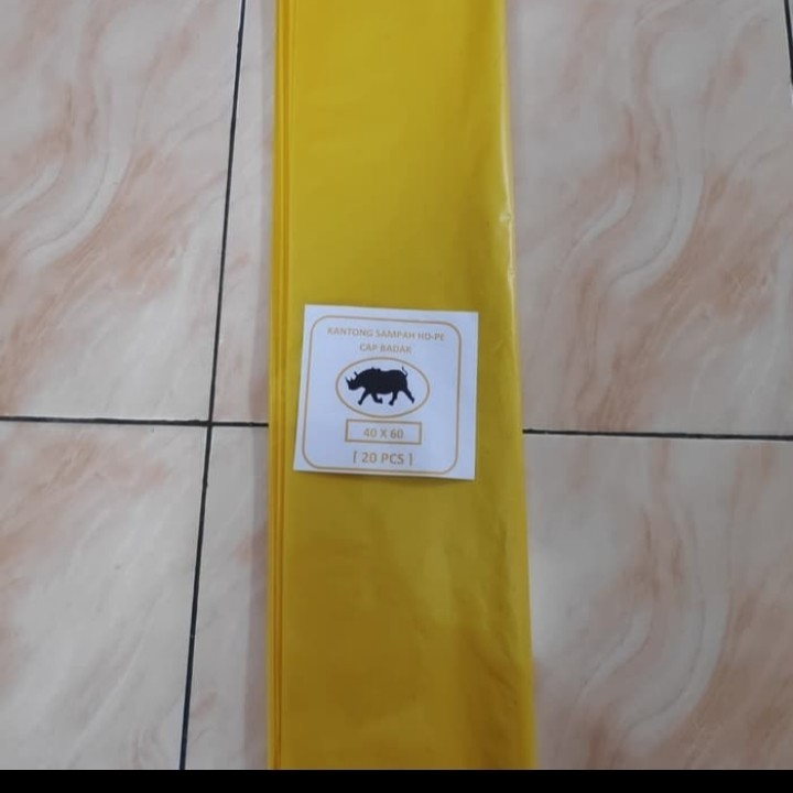 PLASTIK SAMPA WARNA KUNING UKURAN 60 X 100