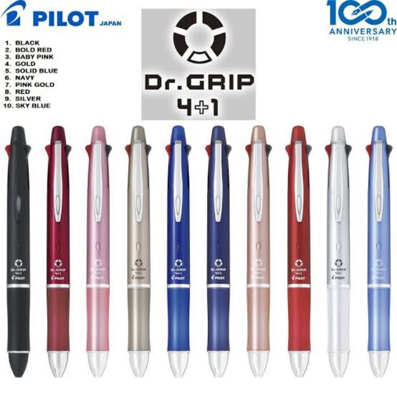 

Pulpen PILOT Dr. Grip 0.7 4+1 4 Pulpen 1 Pensil