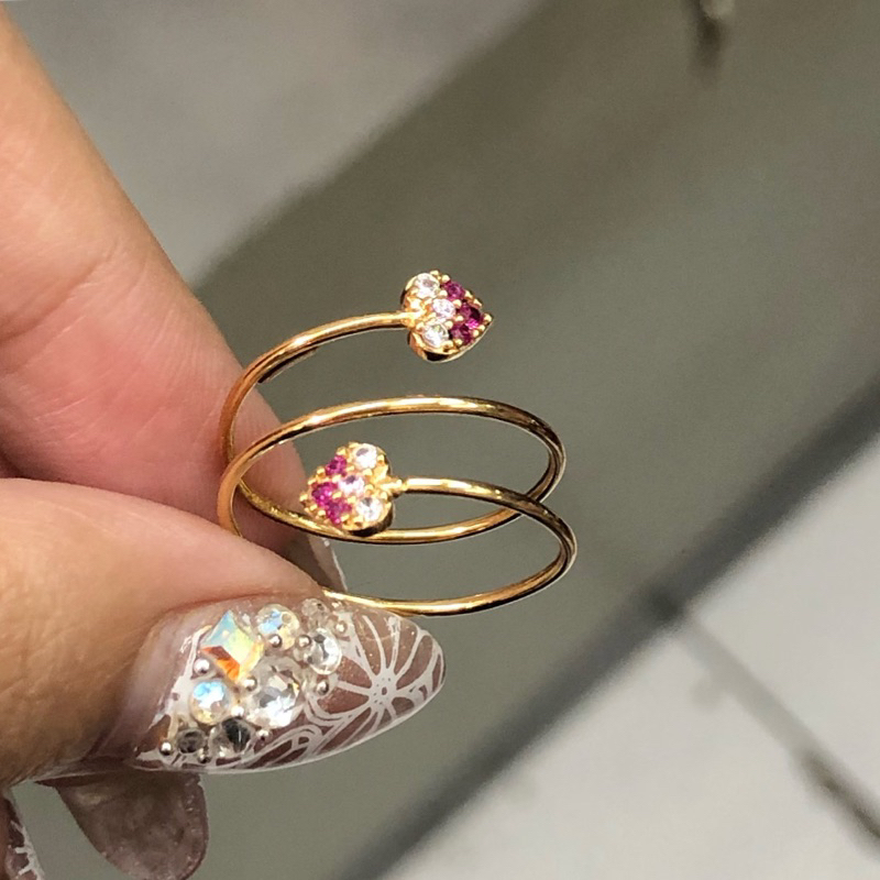 AG2- CINCIN SPIRAL LOVE 0.93GR KADAR 375 UKURAN 14