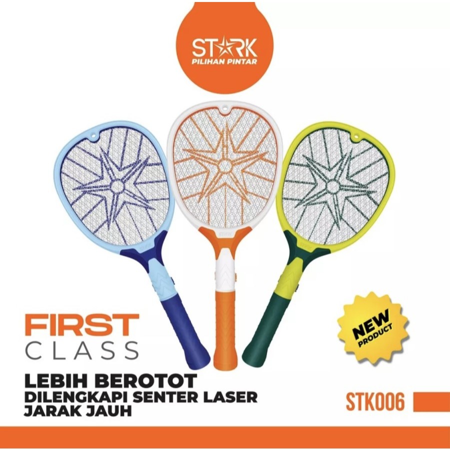 RAKET NYAMUK CAS STARK | Raket Nyamuk Charger | Raket nyamuk + Senter STARK