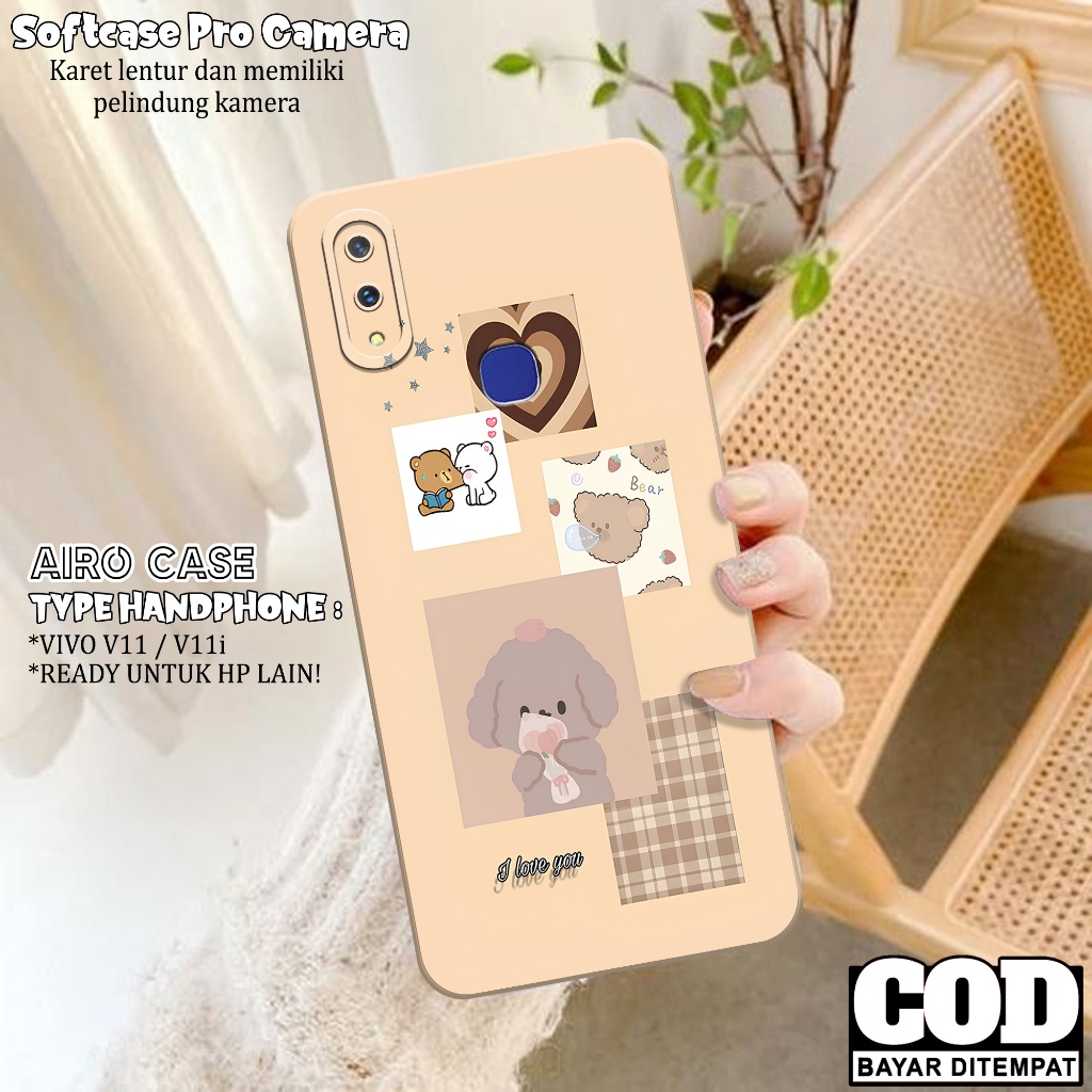 Case VIVO V11/V11i - Fashion Case KARTUN - Softcase VIVO V11/V11i - Silikon Pro Camera - Casing VIVO