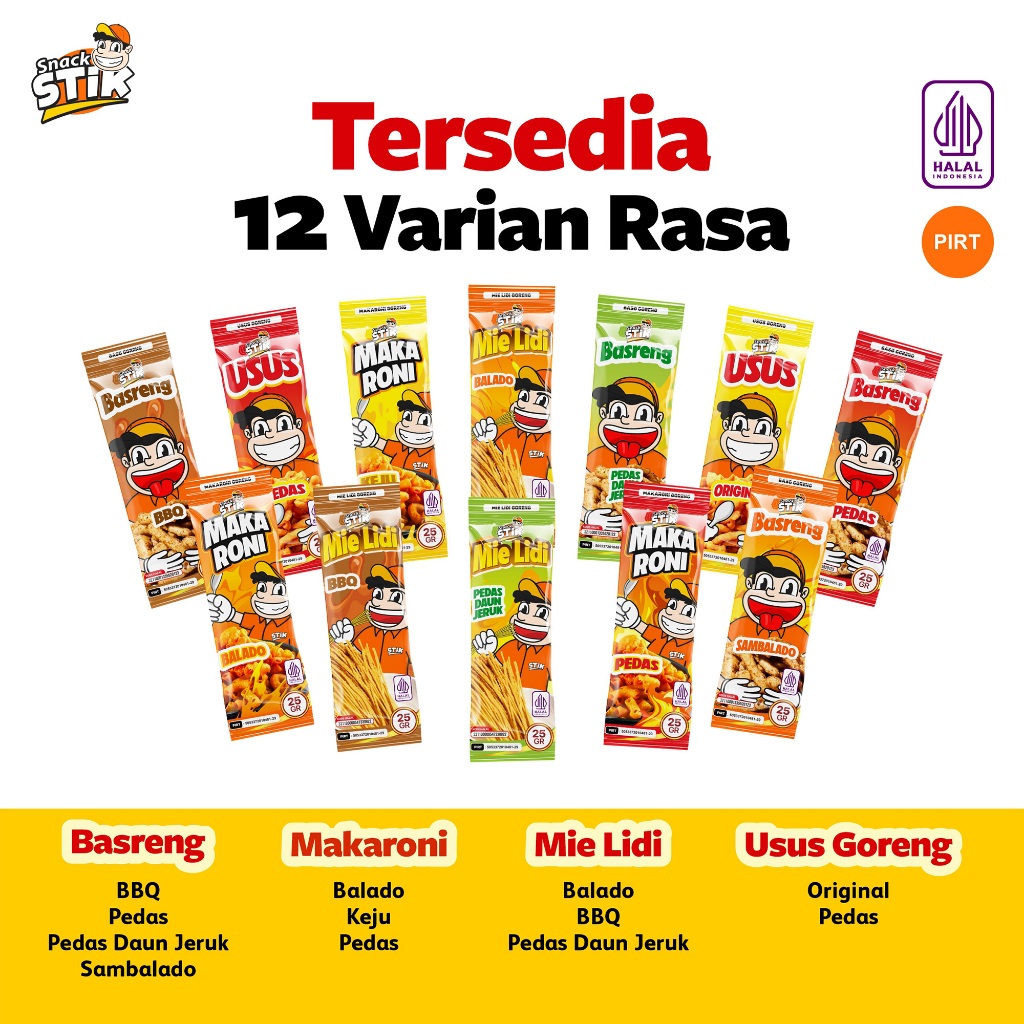 

Paket Usaha Dapat 80 Bungkus Ukuran 25gr Varian Basreng Mie Lidi Makaroni Bantet Usus Krispi