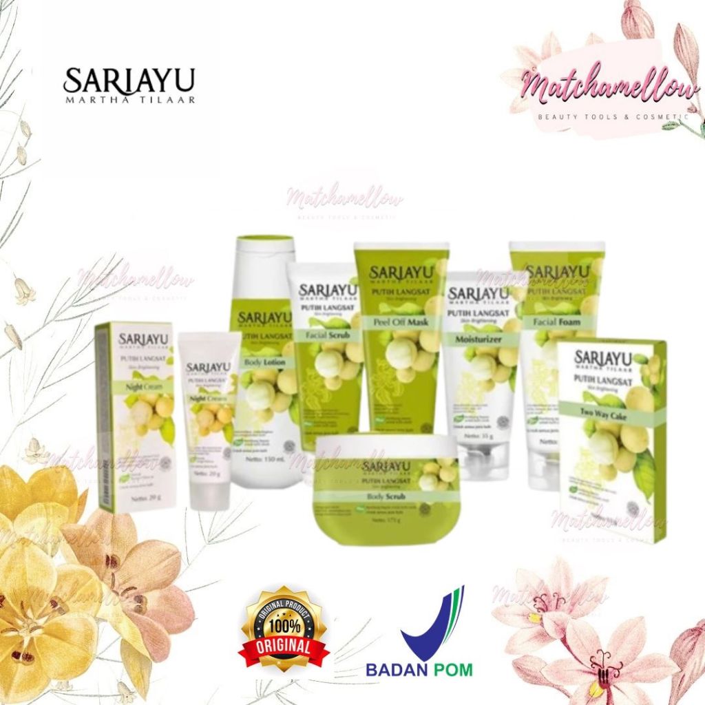 ❄️MATCHA❄️ SARIAYU PAKET PUTIH LANGSAT SERIES - MOISTURIZER SCRUB FOAM LOTION