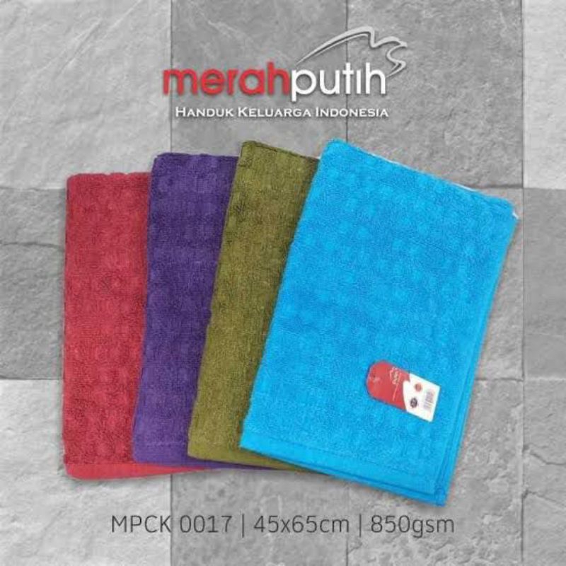 keset handuk merah putih / grosir keset handuk termurah