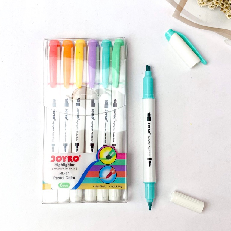 

KODE N55P Highlighter Penanda Joyko HL54 1 Set 6 Pcs 6 Warna