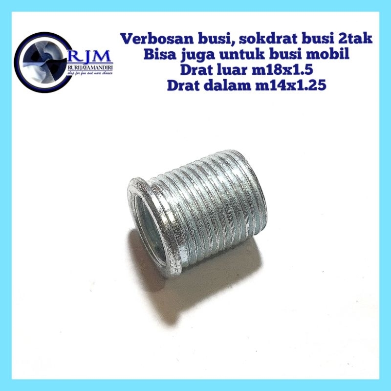 bos busi sok drat busi motor 2tak dan mobil drat luar m18x1.5 drat dalam m14x1.25 bukan verbosan rec