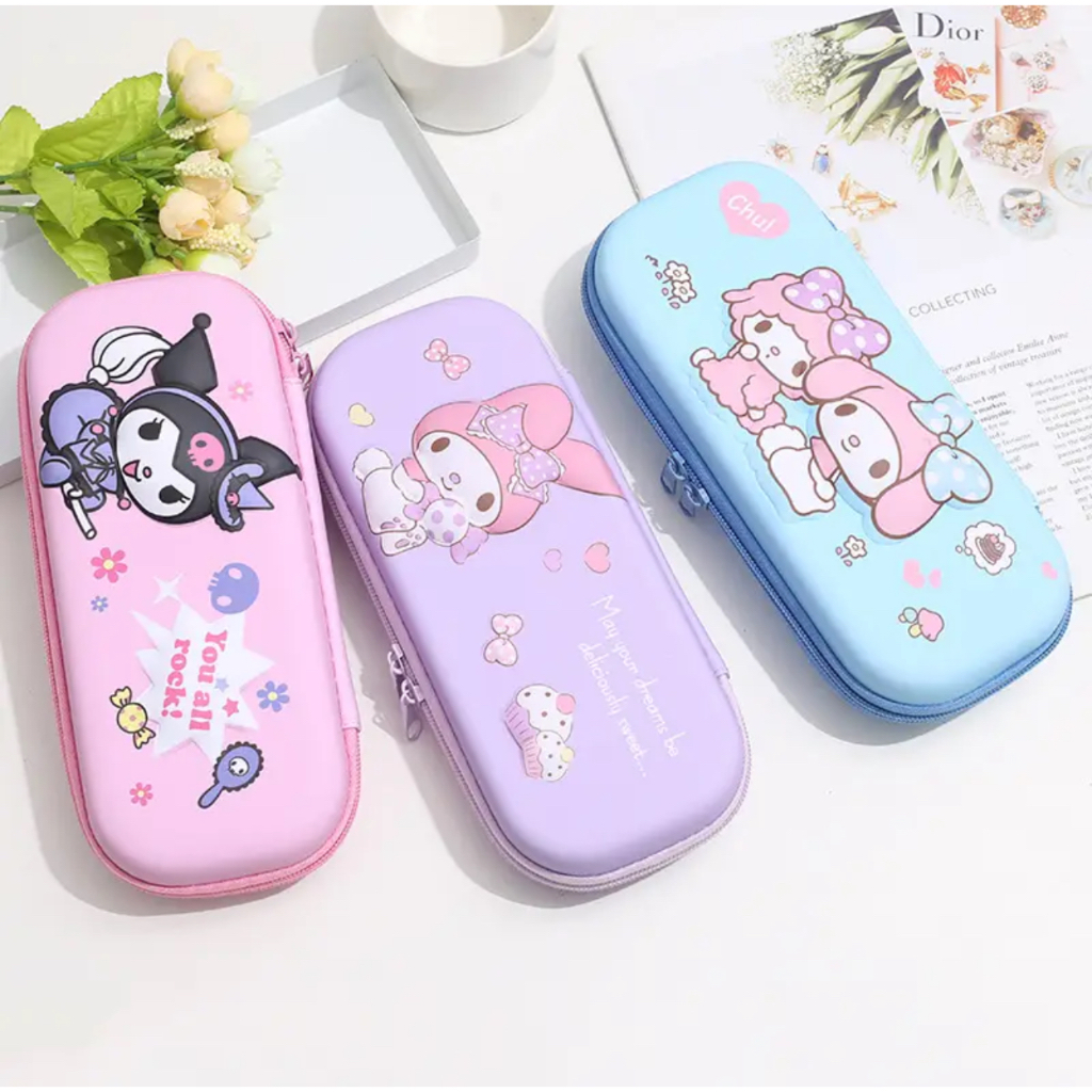 

Tempat Pensil 3D Premium box gambar Kuromi Melody Tempat Pensil 3D Gambar Lucu Timbul anti air waterproof