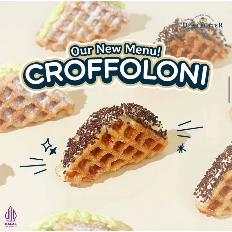 

DEAR BUTTER CROFFOLONI CROMBOLONI CROFFLE SRIKAYA PANDAN MOCCA
