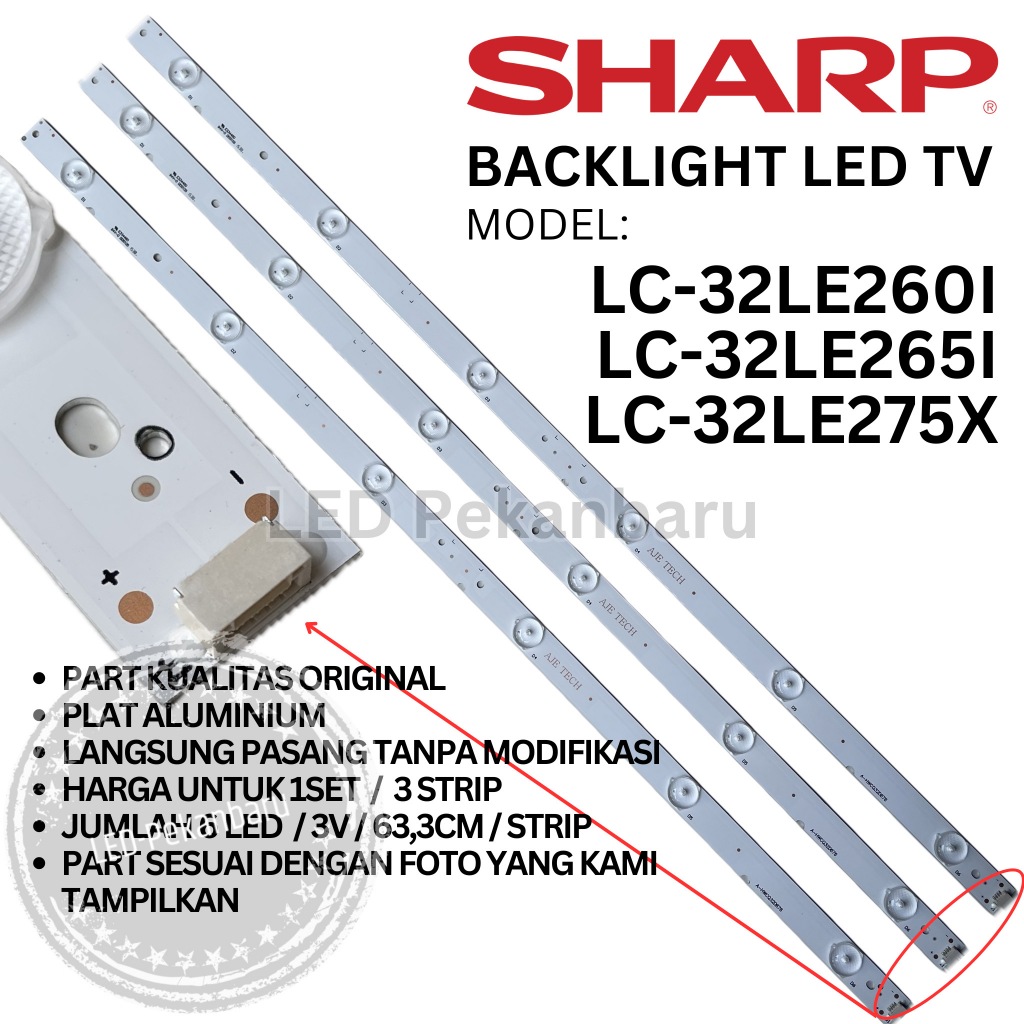 BACKLIGHT LED TV SHARP LC-32LE260 32LE265 32LE260 BL32LE260I 32LE265I