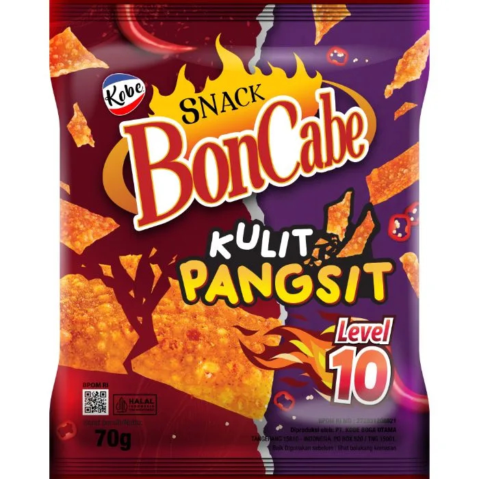 

Kobe BonCabe Snack Kulit Pangsit Level 10 Jumbo Pack 70 gram