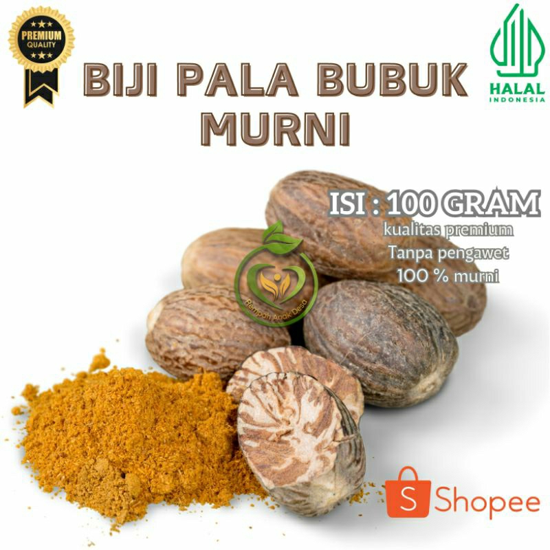 

(100 Gram) PALA BUBUK MURNI PREMIUM/ MURAH/ REMPAH ASLI/ REMPAH MURAH