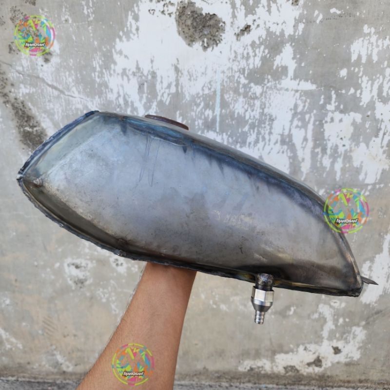 Tangki herex balap Drag gl mini model T rubahan lebih pendek Megapro GL CB marqsah racing