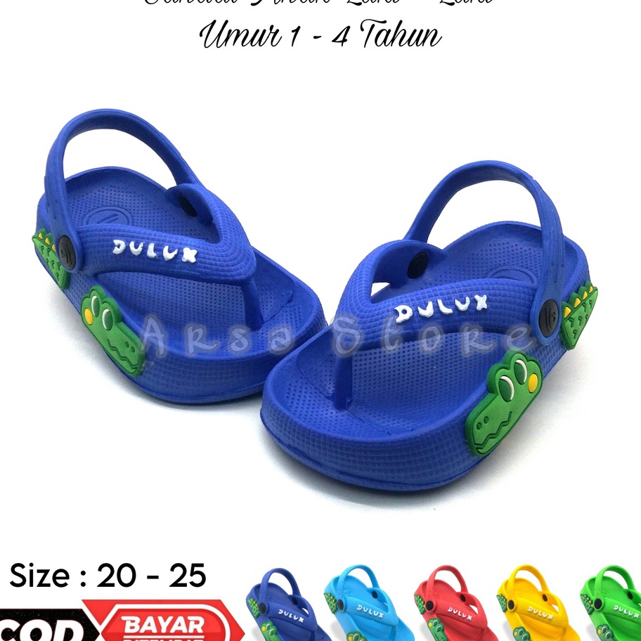 Sandal Jepit Anak Laki Laki Tearu Umur 1  4 Tahun  Sendal Lucu Anak Cowok Karakter Buaya