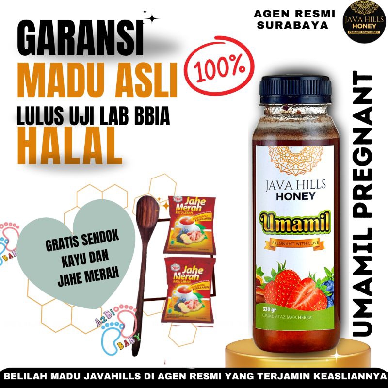 

Java Hills Honey ✅ Madu Nutrisi Ibu Hamil / Tumbuh kembang/daya tahan tubuh madu umamil 100% asli 320gram