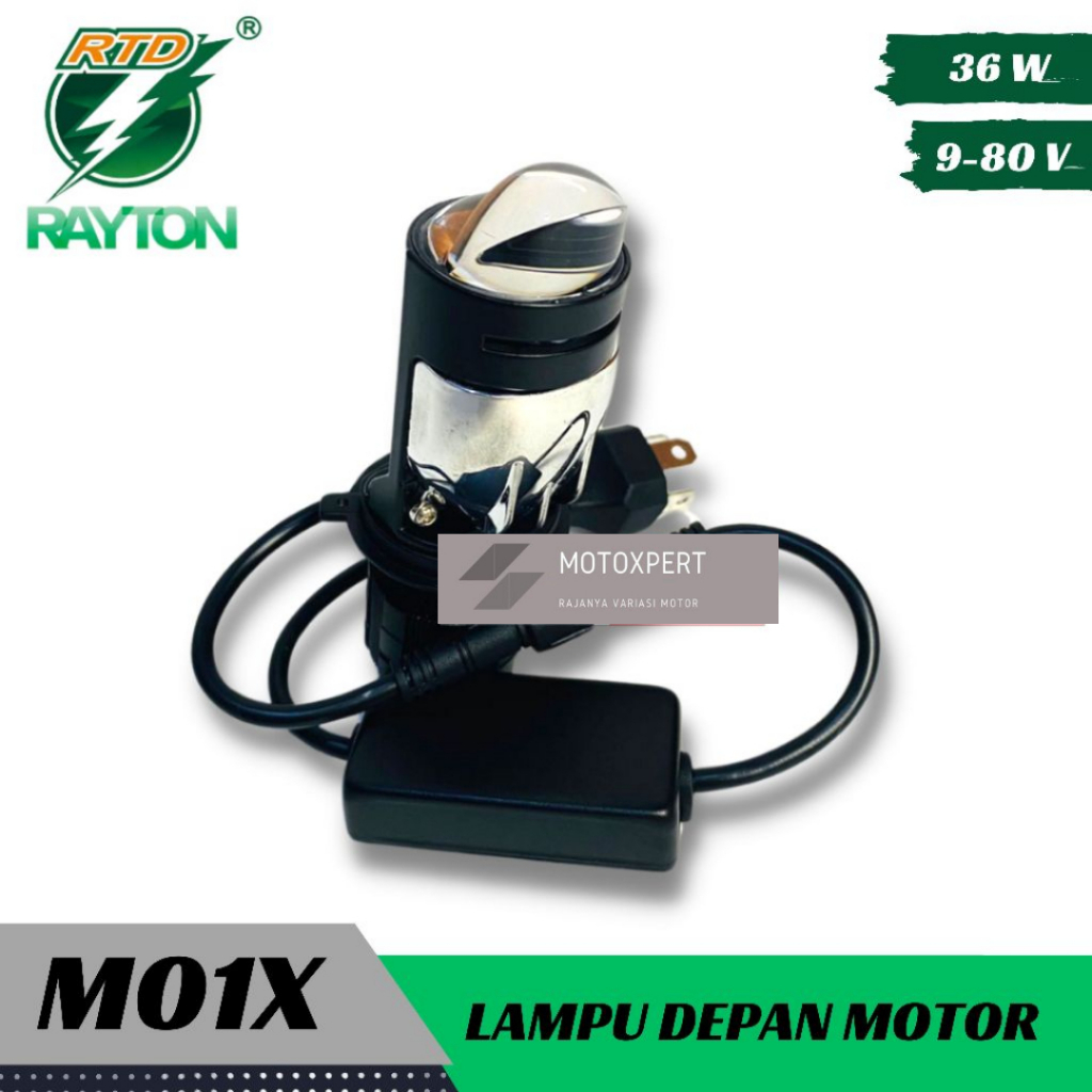 Lampu Utama Led RTD Mini Projector H4 Projie LENS Motor Mobil M01X NEW