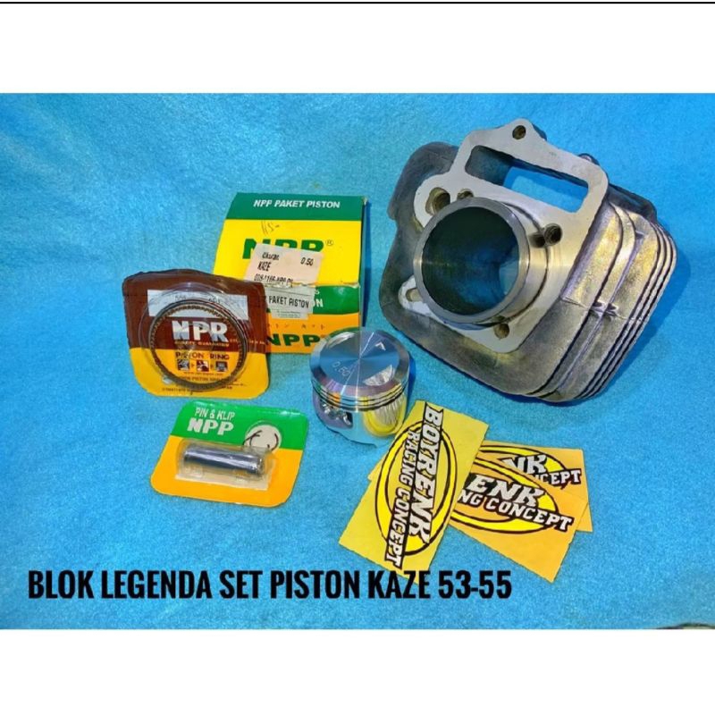 CYLINDER BLOK LEGENDA SUPRAFIT KFM BORE UP PISTON 53 - 55 KAZE 115CC - BOYRENK RACING