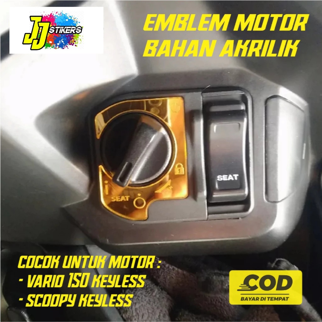 Emblem Akrilik Kunci Kontak acrylic vario 150 keyless / scoopy keyless