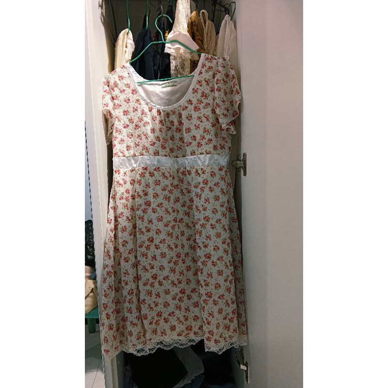 Baju dress coquette aesthetic floral baju dress bunga lucu