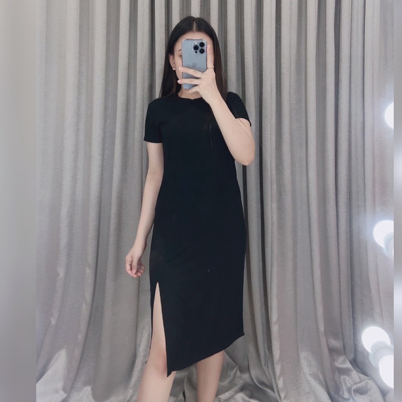 KODE W35A Casual Dress 1136  Slit dress  bodycon dress  dress korea slim Grosir 4