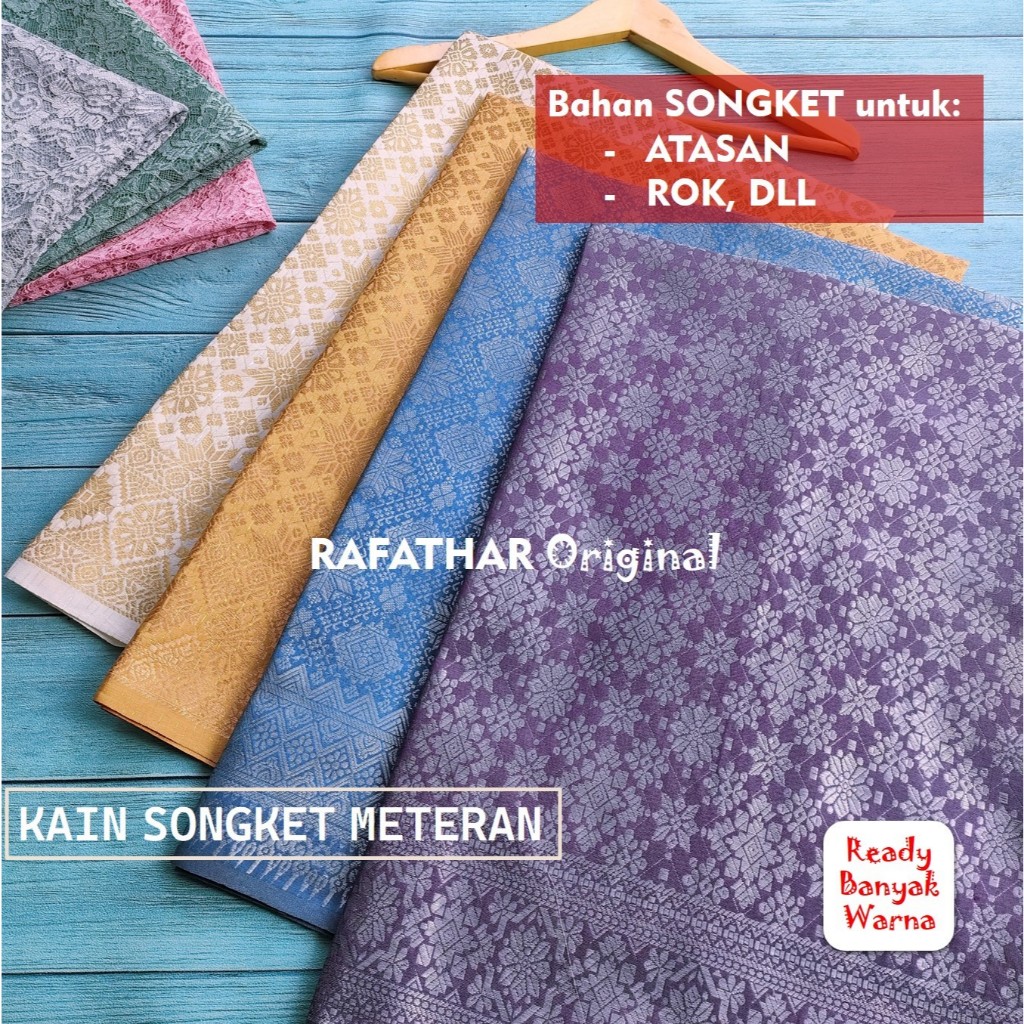 KAIN SONGKET METERAN BAKAL ROK SONGKET ROK KAIN SONGKET PALEMBANG KAIN SONGKET TENUN BAHAN SONGKET M