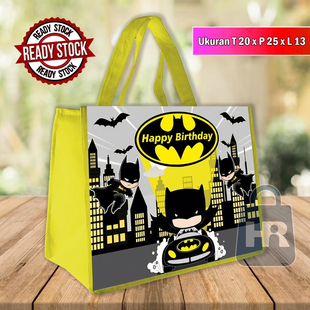 

READY STOK TAS ULANG TAHUN / TAS ULTAH BATMAN / TAS ULTAH UKURAN KFC / TAS ULTAH TERLARIS / TAS SOUVENIR ULTAH ANAK / GOODIE BAG BINGKISAN SOUVENIR ANAK